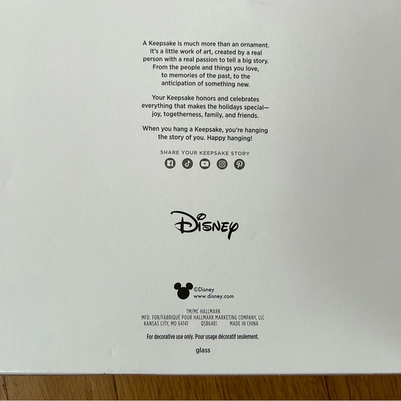 Hallmark 2024 Disney MICKEY MOUSE Set Of 6 Glass Ornaments Ears Red White Gold - Picture 2 of 6